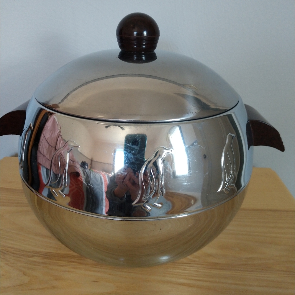 Vintage Mid Century Penguin hot and cold server